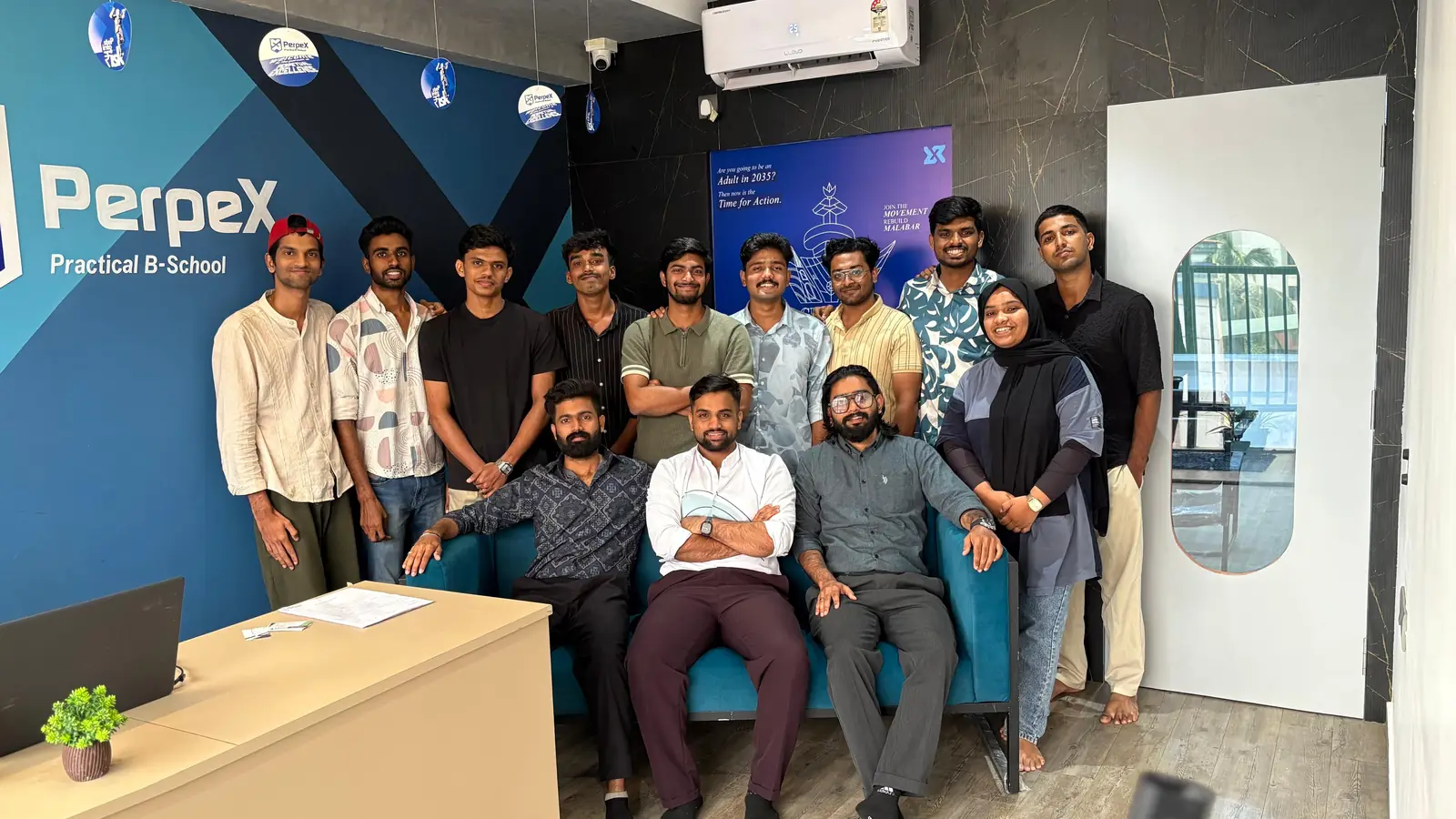 The PerpeX B-School community at the campus reception, Kozhikode