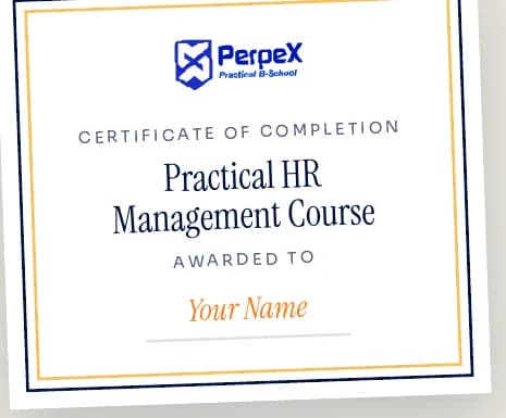 Sample Perpex Practical B-School certificate of completion