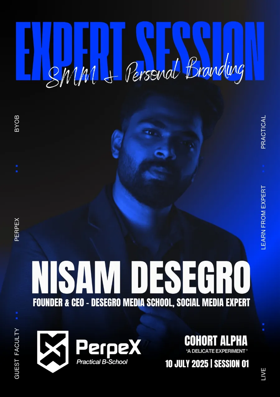 Nisam Desegro, Founder & CEO, Desegro Media School, speaking at PerpeX B-School